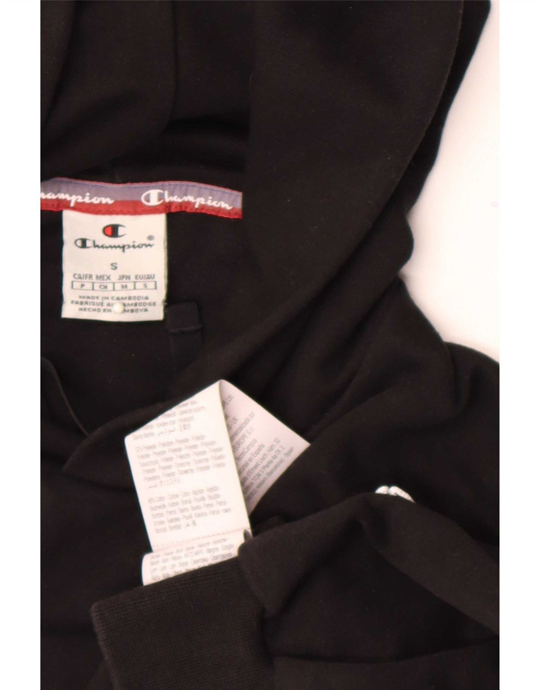 Champion Herren-Kapuzenpullover mit Grafik, Größe S, Schwarz, Polyester