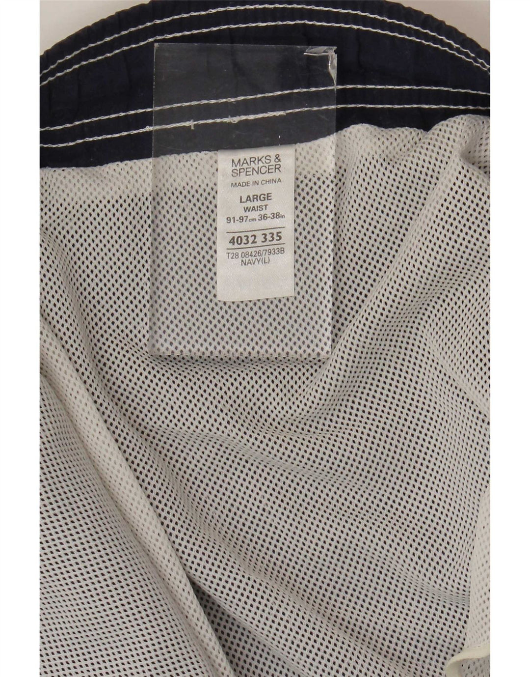 Marks & Spencer Herren-Badeshorts, groß, marineblau, Polyester