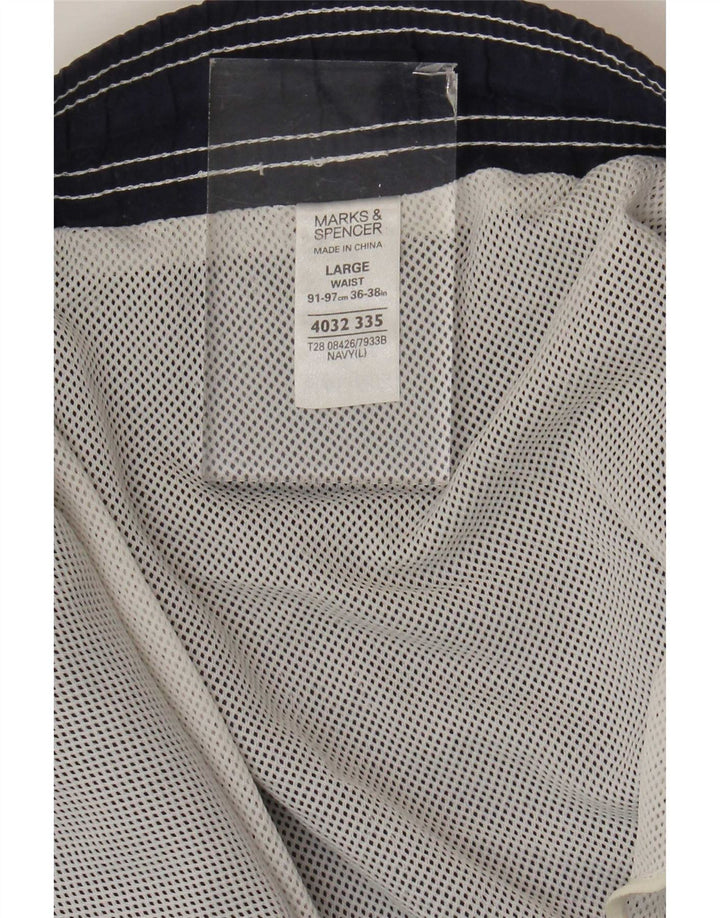 Marks & Spencer Herren-Badeshorts, groß, marineblau, Polyester