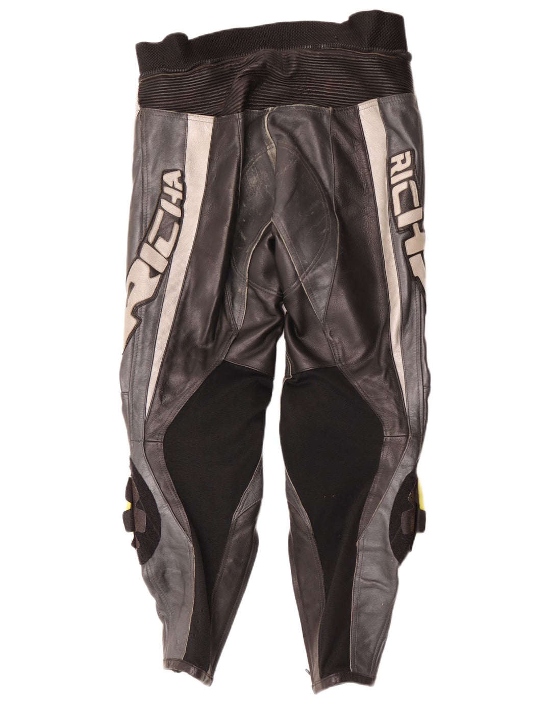 Richa Herren-Lederhose, EU 52, Größe L, W34, L29, Schwarz, Farbblock