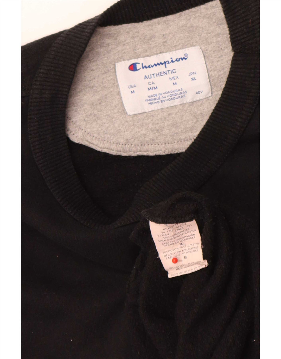 Champion Herren-Sweatshirt-Pullover aus mittelschwarzer Baumwolle