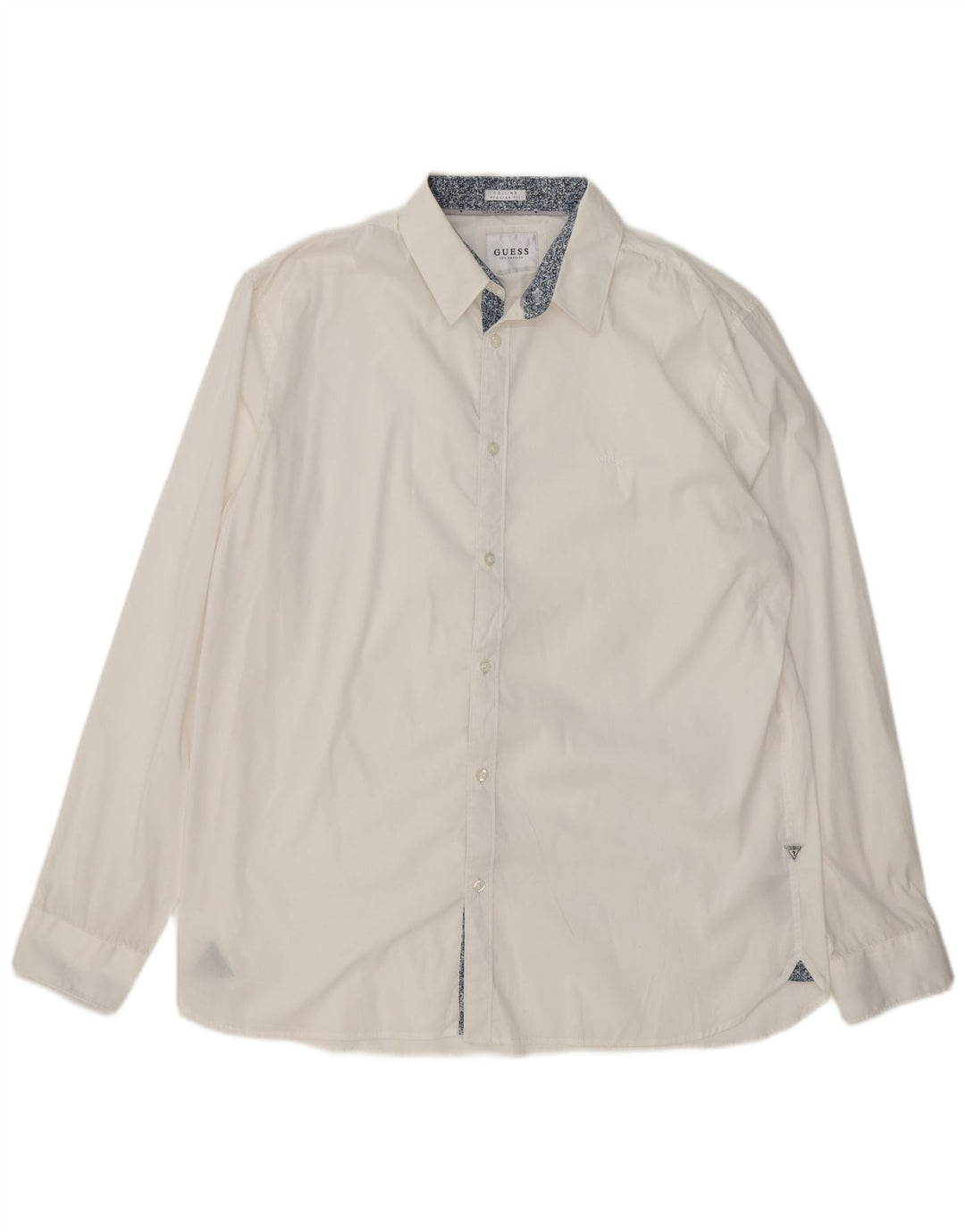 GUESS Mens Regular Fit Shirt XL White Cotton