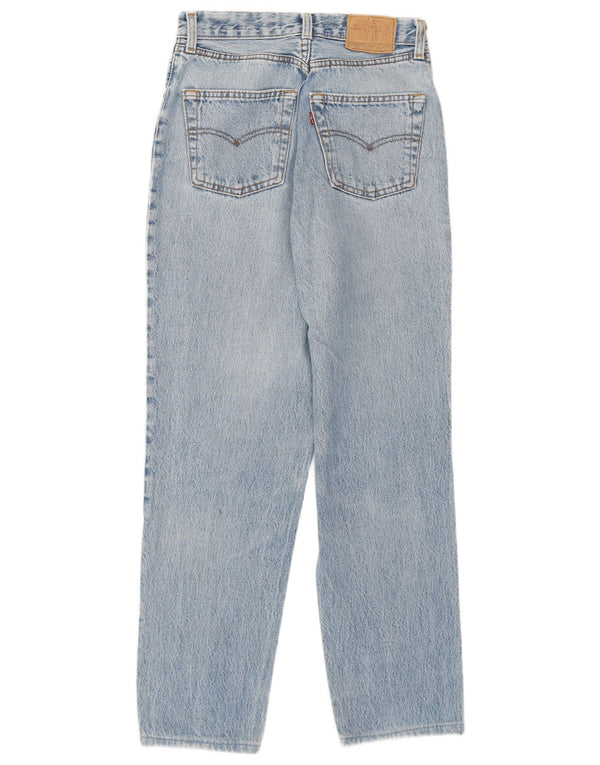 Levi's Damen 501 Straight Jeans W28 L27 Blaue Baumwolle