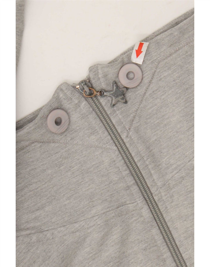 Adidas Damen Trainingsanzug Top Jacke UK 10 Small Grau Baumwolle