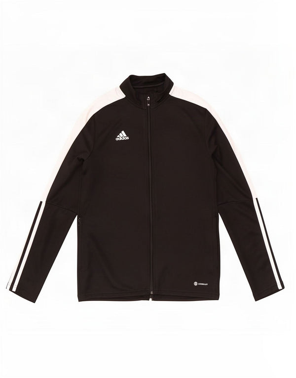 Adidas Damen Aeroready Trainingsanzug Top Jacke UK 16/18 Large Schwarz