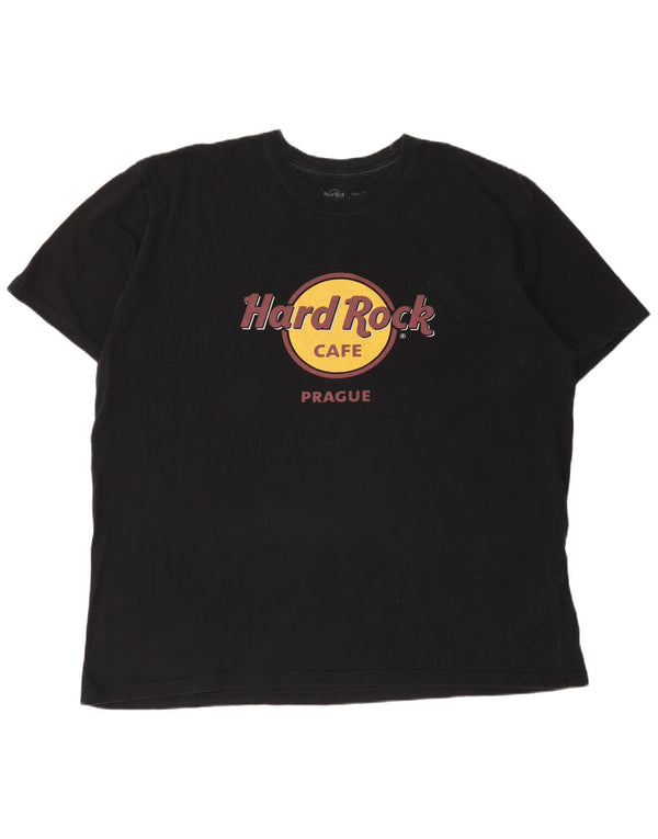 Hard Rock Cafe Herren Prague Classic Fit Grafik T-Shirt Top 2XL Schwarz Baumwolle