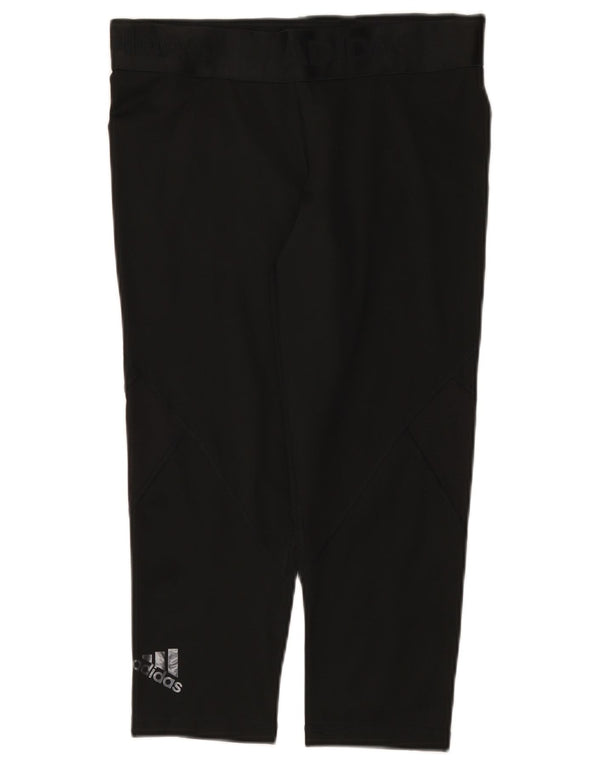 Adidas Damen Climacool Graphic Capri Leggings UK 12/14 Medium Schwarz