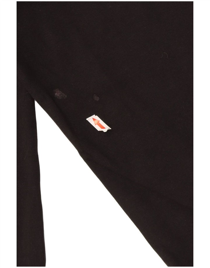 Zara Damen Trainingshose UK 12 Mittelschwarze Baumwolle