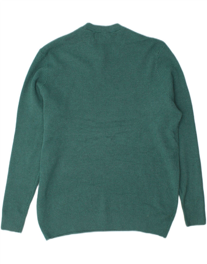 Marks & Spencer Herren-Pullover mit Rundhalsausschnitt, groß, grün, Polyester