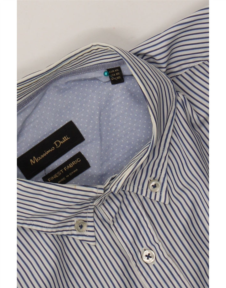 Massimo Dutti Herrenhemd 2XL Blau gestreift