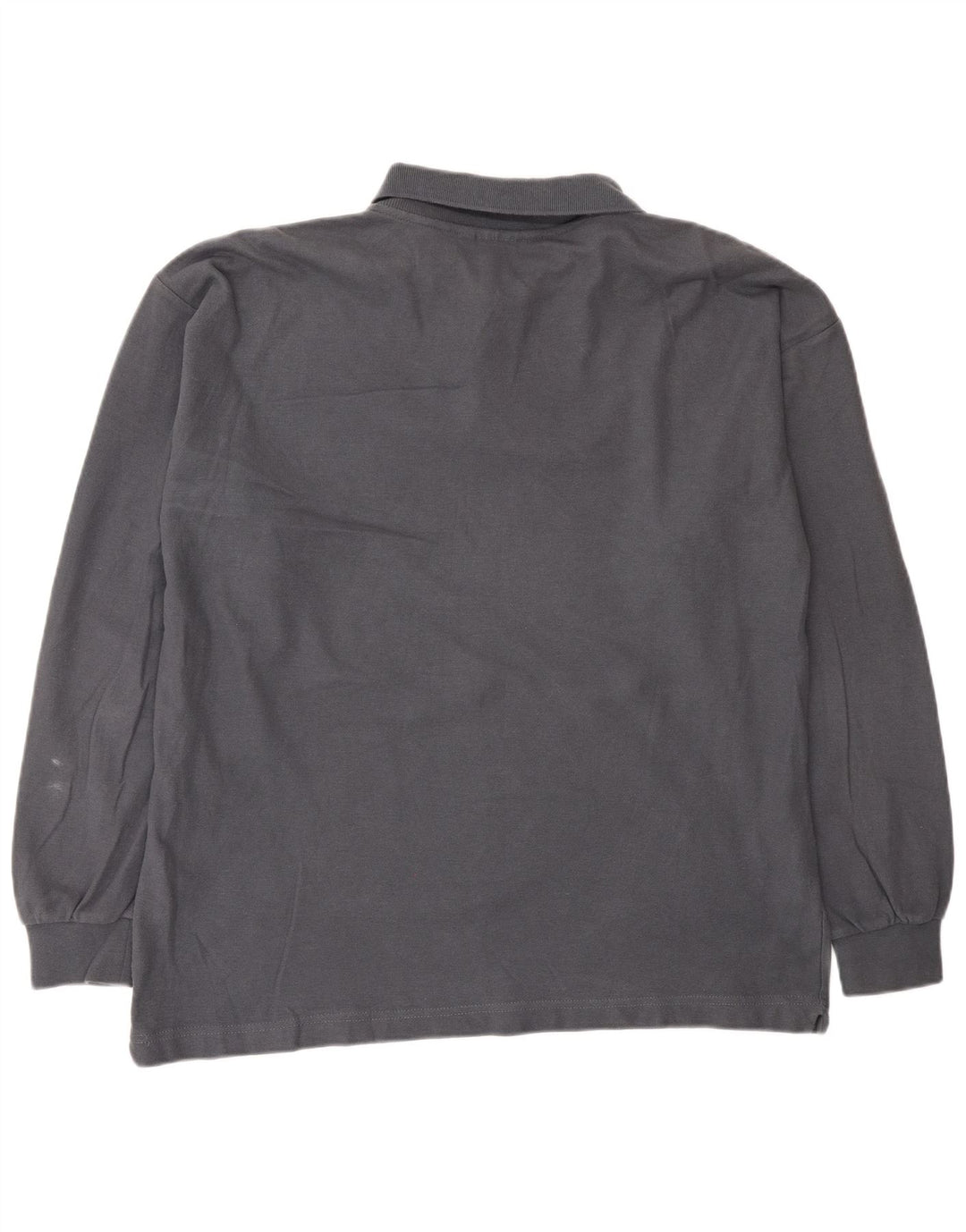 DIADORA Herren-Langarm-Poloshirt IT 48 Mittelgraue Baumwolle