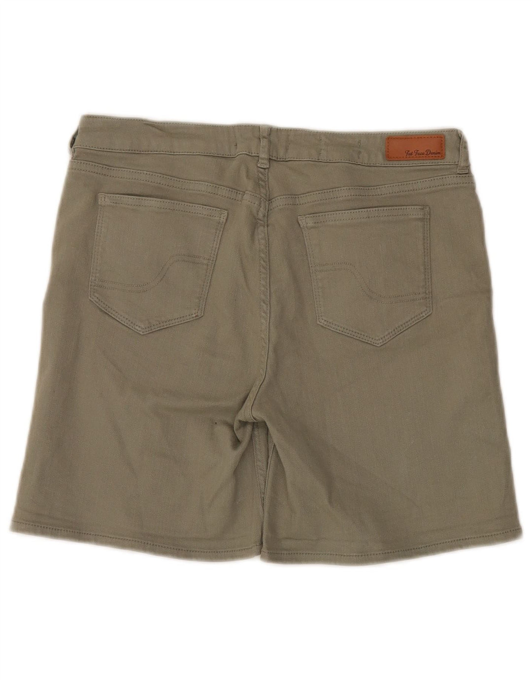 Fat Face Damen Denim-Shorts UK 12 Medium W32 Khaki Baumwolle