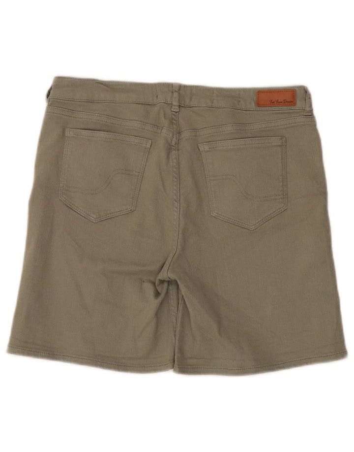 Fat Face Damen Denim-Shorts UK 12 Medium W32 Khaki Baumwolle