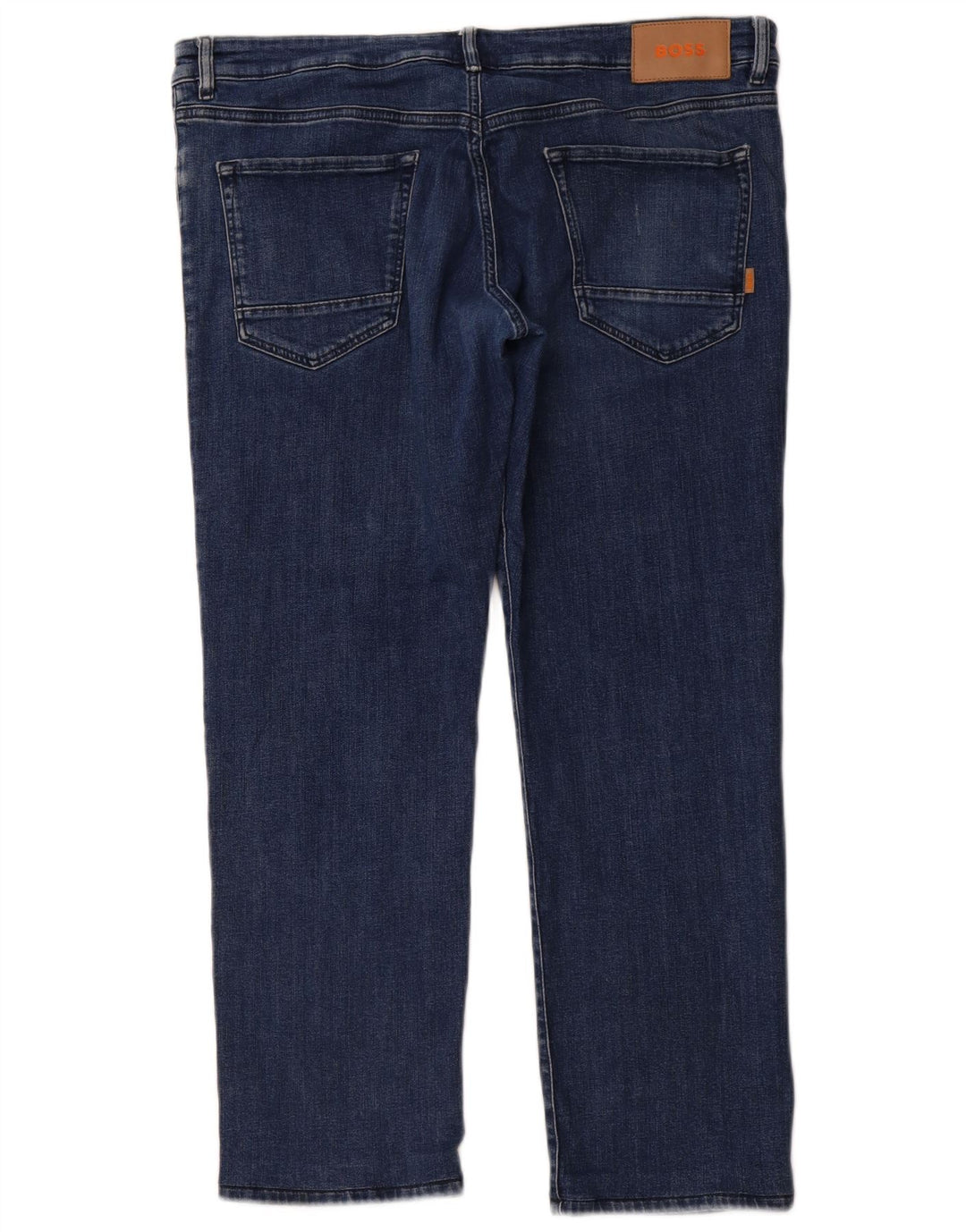 HUGO BOSS Herren Straight Jeans W40 L29 Blaue Baumwolle