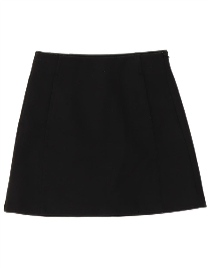 Zara Damen Minirock XS W24 Schwarz Polyester