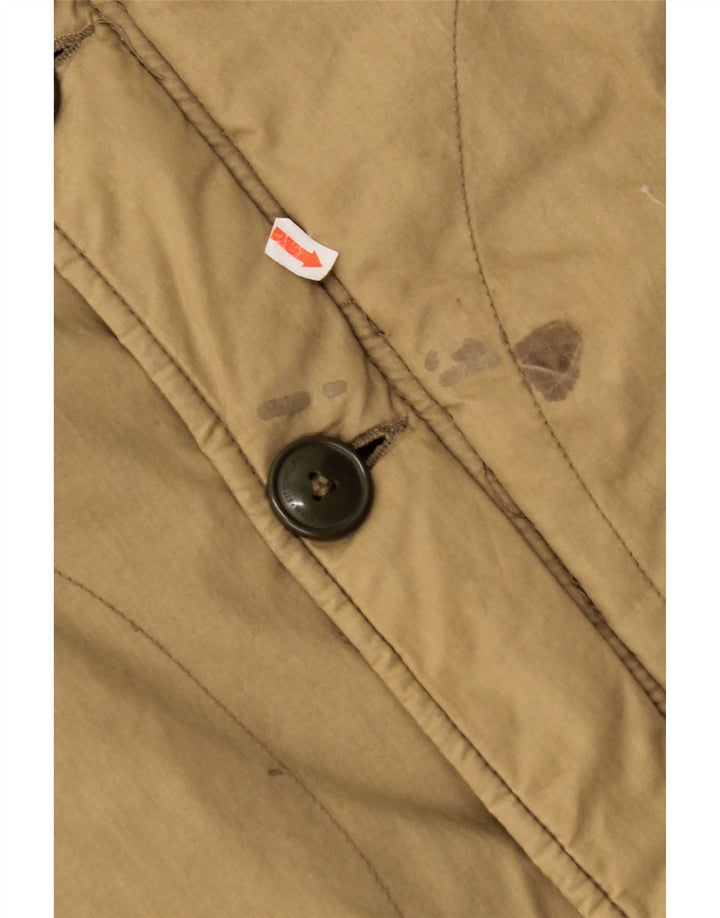 EDWIN Wattierter Herrenmantel UK 38 Mittelbeige Baumwolle