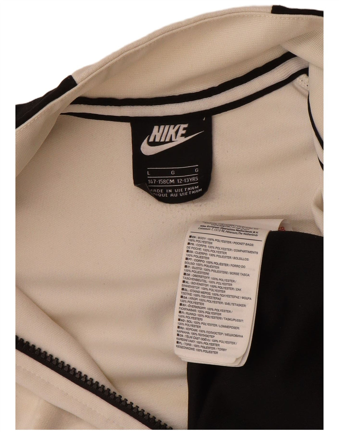 Nike Air Sweatshirt für Jungen, 12–13 Jahre, Größe L, Weiß, Farbblock