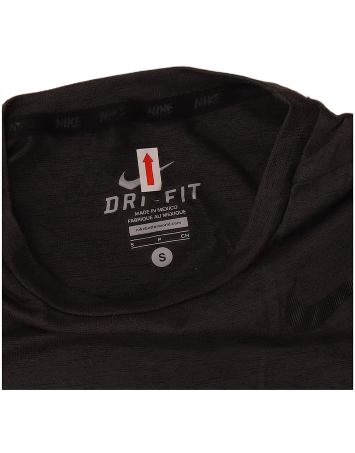 Nike Herren Dri Fit T-Shirt-Oberteil, klein, grau geflecktes Polyester