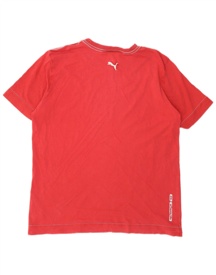 Puma Herren Grafik-T-Shirt-Oberteil Mittelrot