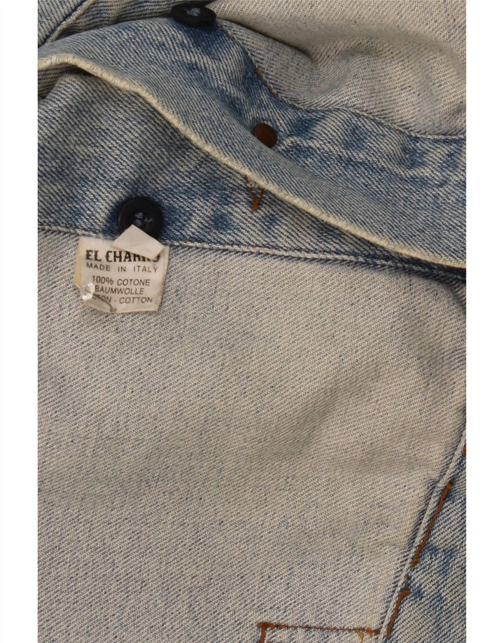 El Charro Herren Jeansjacke UK 42 XL Blaue Baumwolle