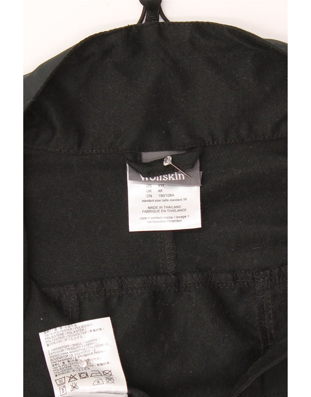 JACK WOLFSKIN Herrenweste UK 48 2XL Schwarzes Colourblock-Polyester