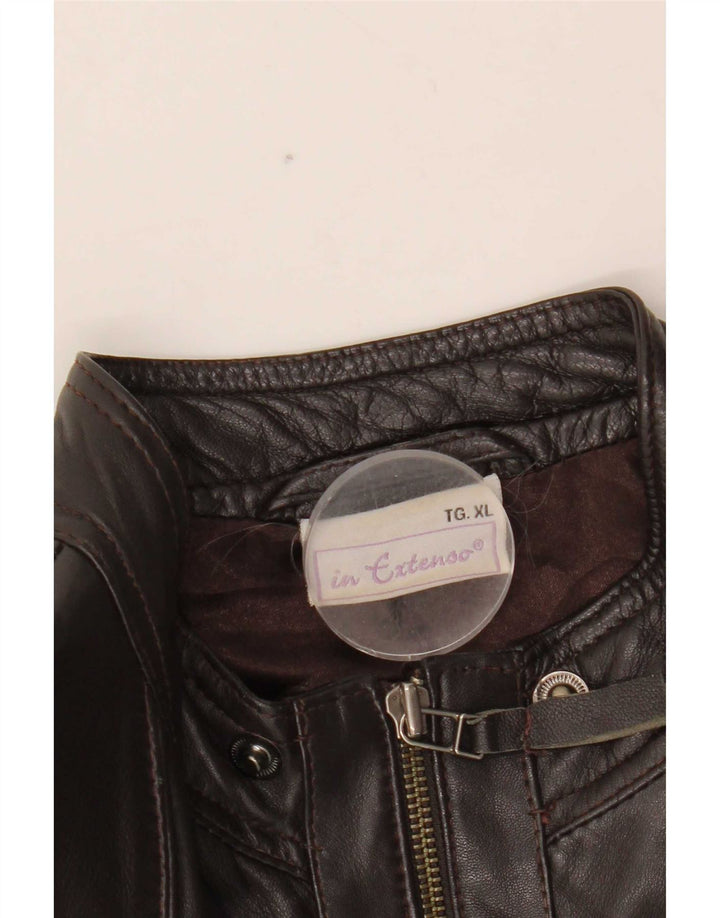 In Extenso Damen Bomber-Lederjacke UK 18 XL Braun