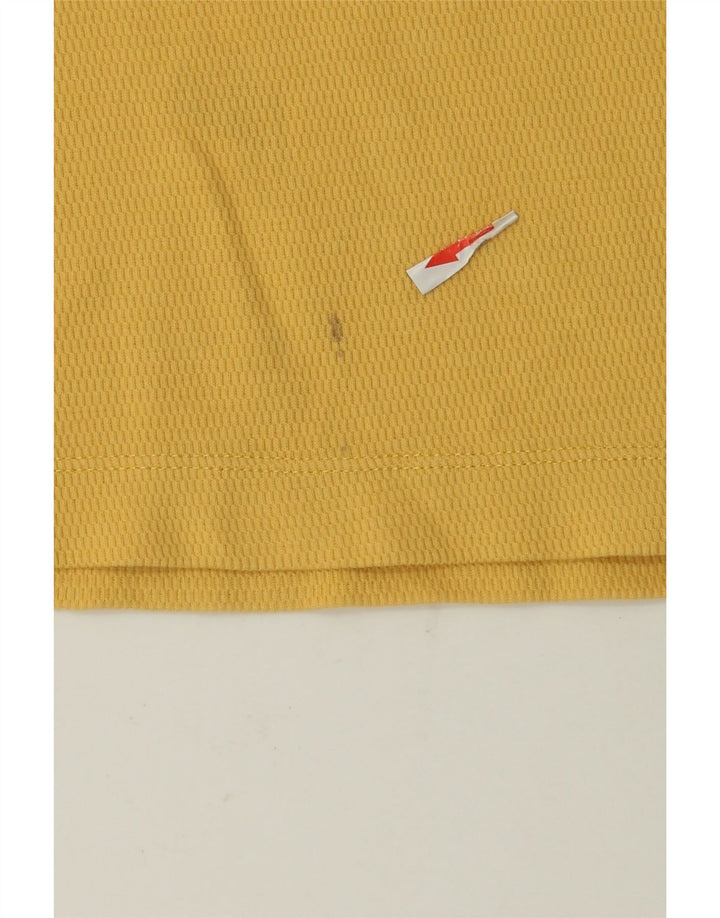 Massimo Dutti Herren-T-Shirt mit normaler Passform, mittelgelbe Baumwolle