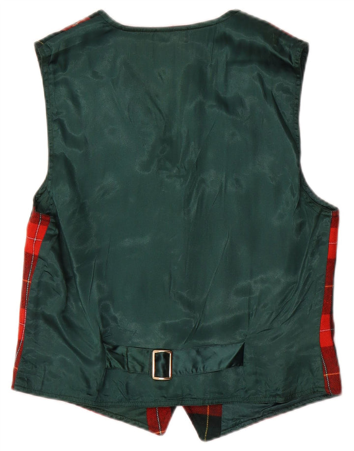 Laura Biagiotti Mädchen-Weste, 9–10 Jahre, rot karierte Wolle