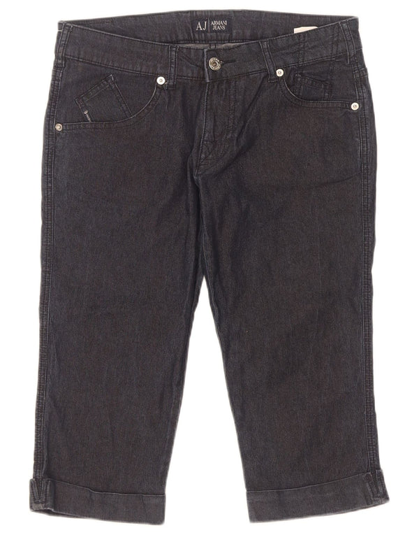 Armani Damen Bermuda Denim Shorts W29 L18 Marineblaue Baumwolle