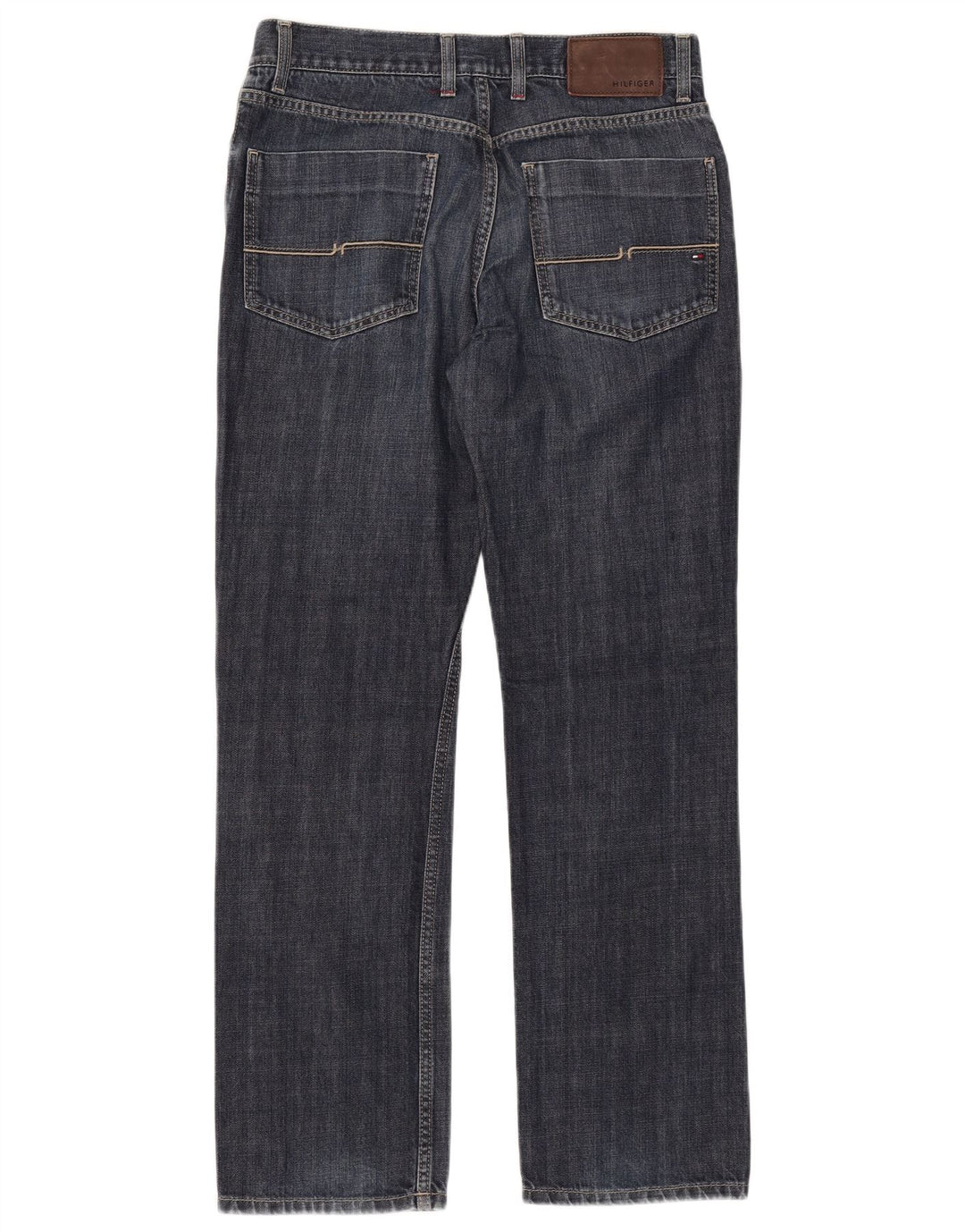 Tommy Hilfiger Herren Straight Jeans W33 L32 Blaue Baumwolle