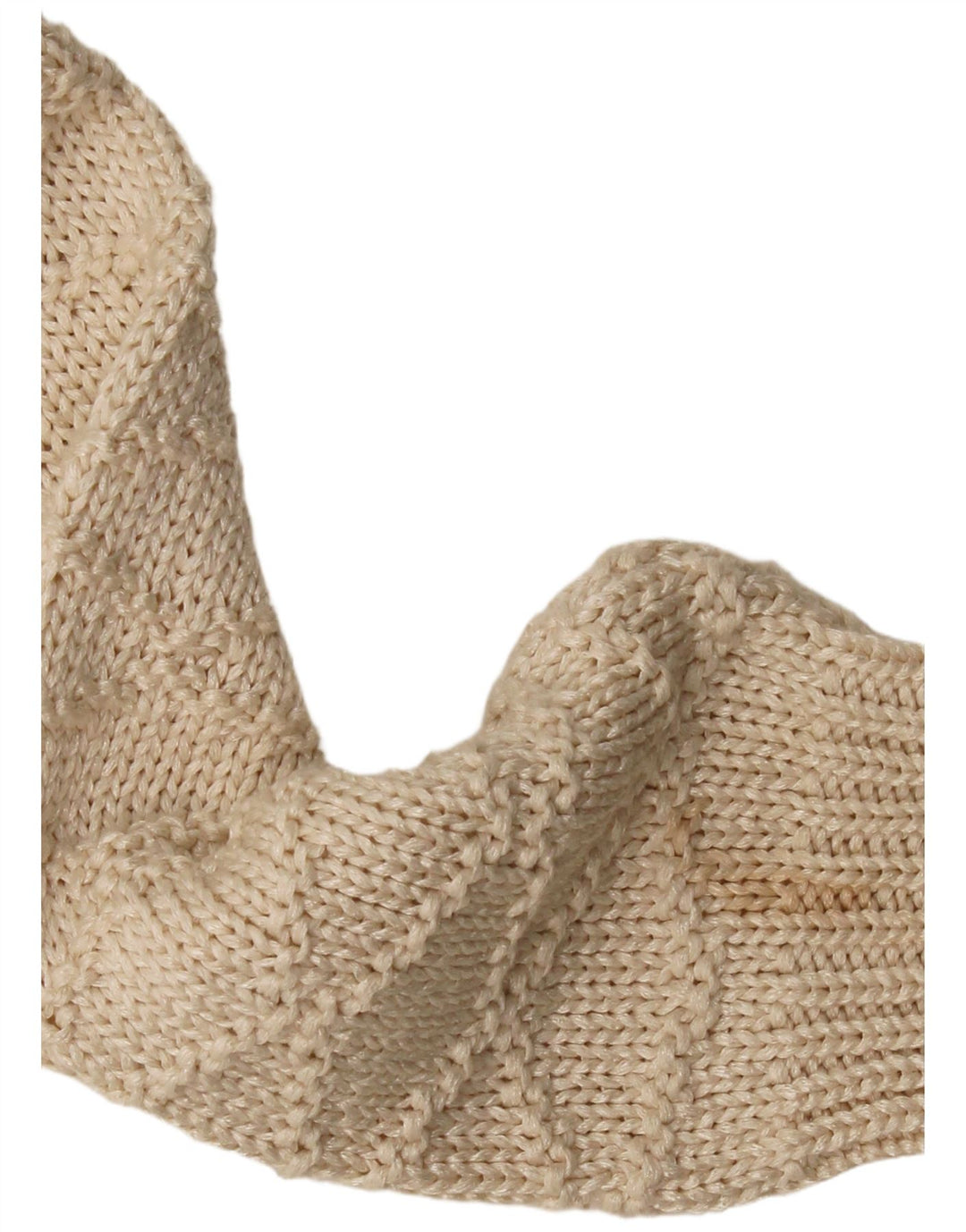 Zara Herren V-Ausschnitt Pullover Pullover XL Beige Acryl