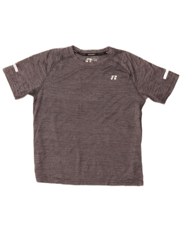 Russell Athletic T-Shirt-Oberteil für Jungen, 11–12 Jahre, groß, graues Nylon
