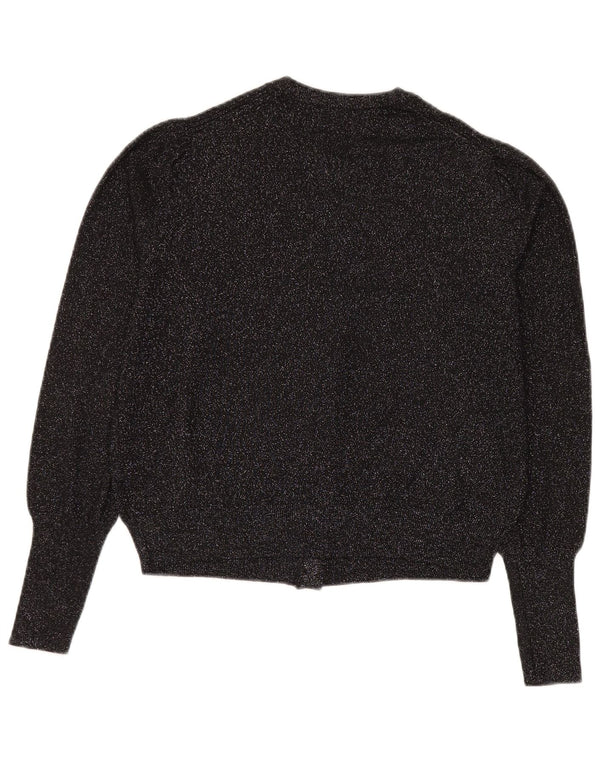 Marks & Spencer Damen-Cardigan-Pullover UK 14 Große schwarze Viskose