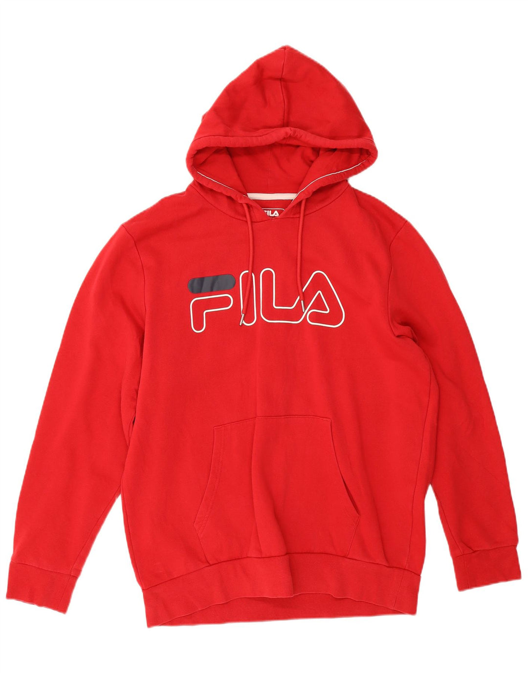 Fila Herren-Kapuzenpullover mit Grafik, groß, aus roter Baumwolle