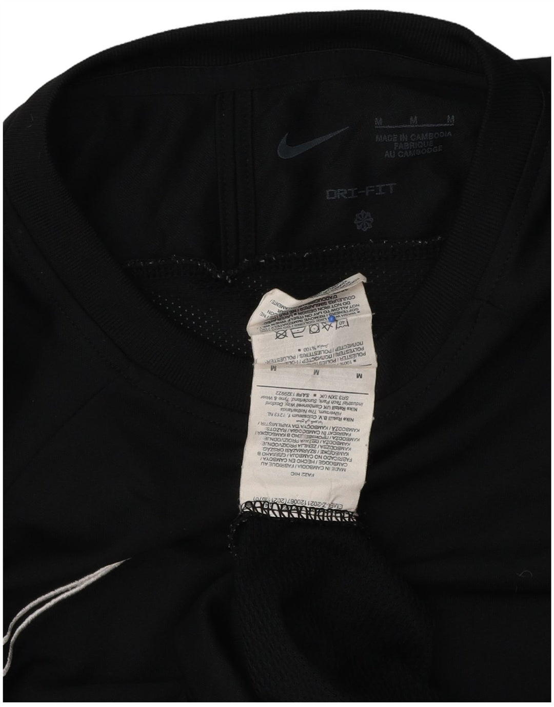 Nike Herren Dri Fit T-Shirt Top Mittelschwarzes Colourblock-Polyester