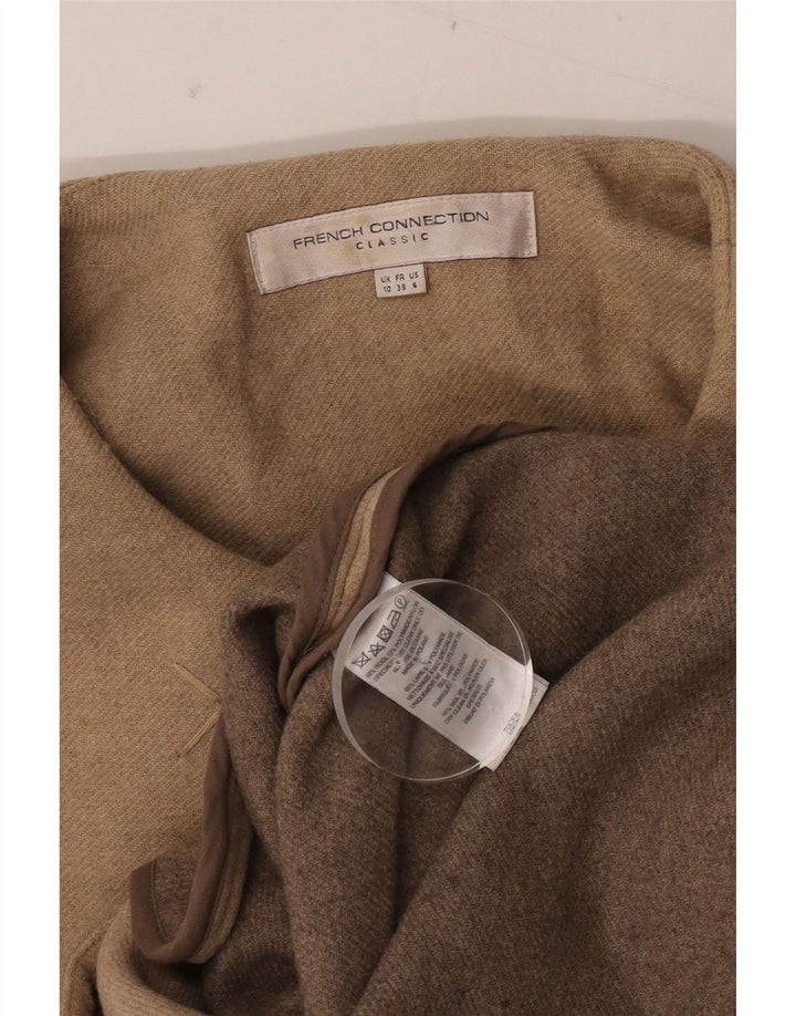 French Connection Damen Übergroßer Mantel UK 10 Small Beige Wolle