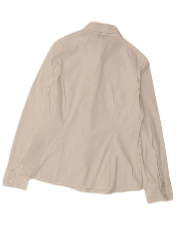 Massimo Dutti Damen-Hemd, EU 40, mittelweiße Baumwolle