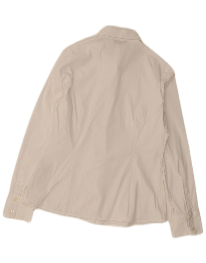 Massimo Dutti Damen-Hemd, EU 40, mittelweiße Baumwolle