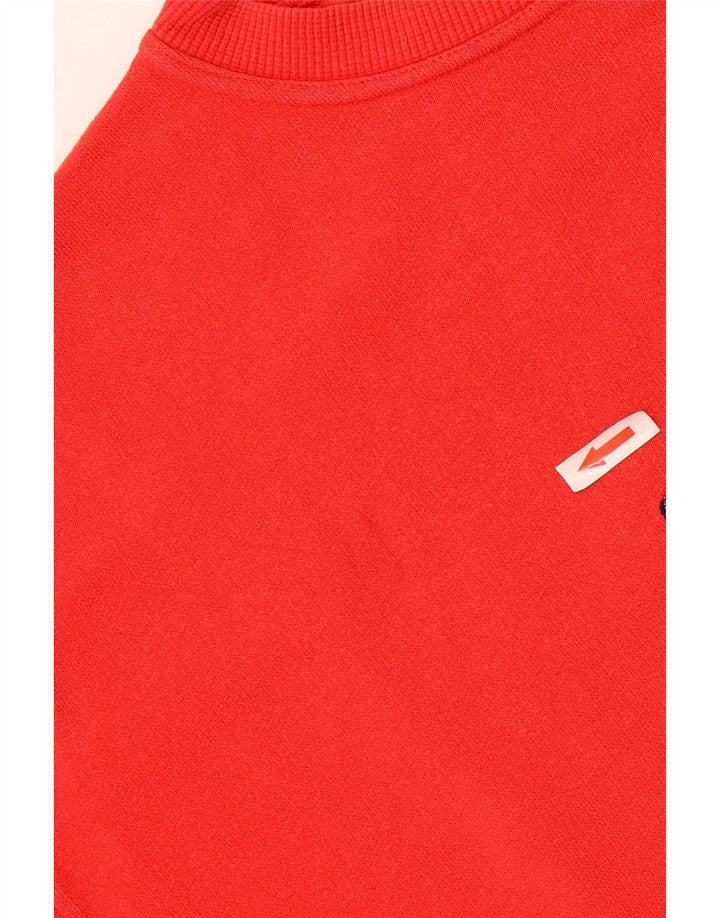 Trussardi Jeans Herren-Sweatshirt mit Grafik, mittelrote Baumwolle