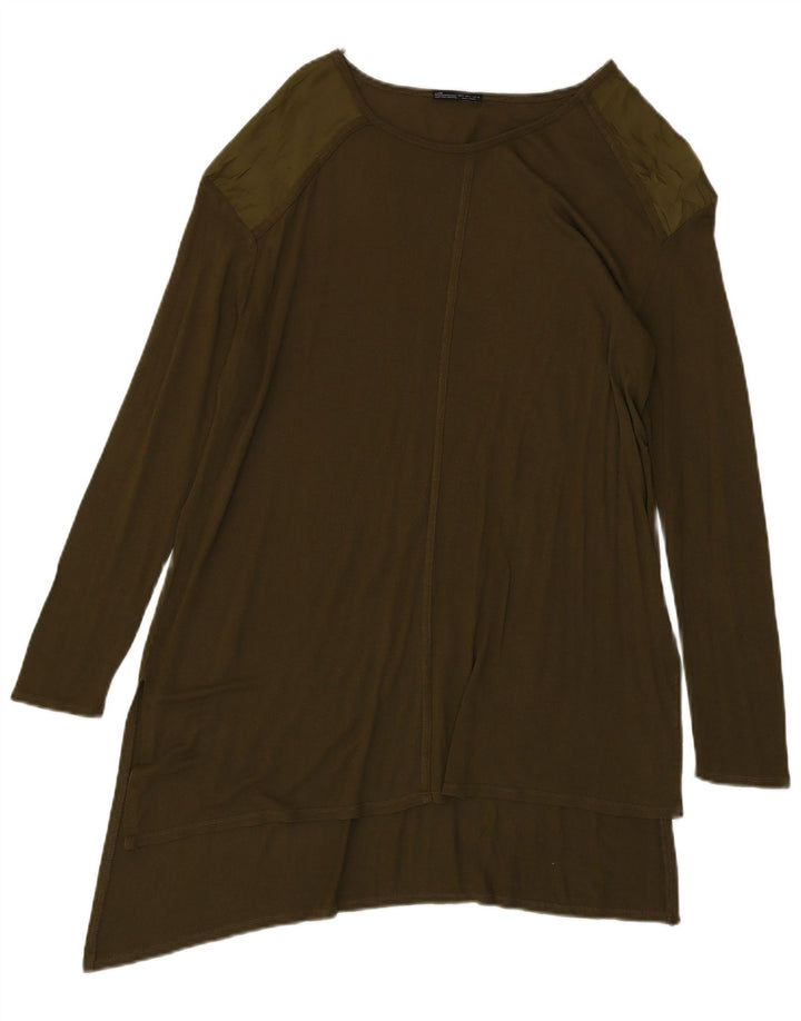 Zara Damen Pulloverkleid UK 16 Large Khaki