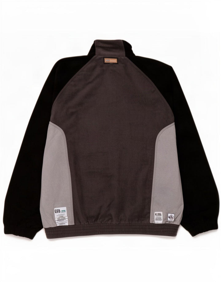 Sergio Tacchini Herren-Trainingsanzug-Oberteil, Jacke, IT 52, Größe L, Grau, Farbblock