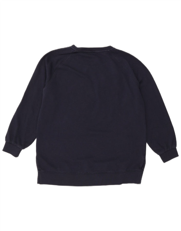 Gap Womens Graphic Oversized Sweatshirt Pullover UK 10 Small Marineblau Baumwolle