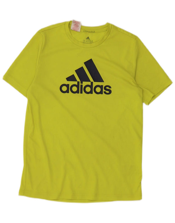 Adidas Jungen Aeroready Graphic T-Shirt Top 13-14 Jahre Gelbes Polyester