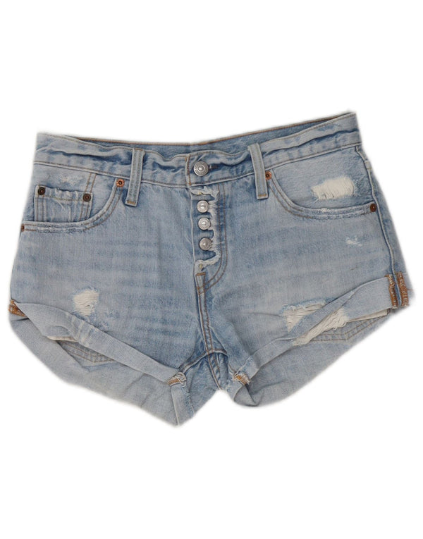 Levi's Damen Distressed Denim Shorts W24 XS Blaue Baumwolle
