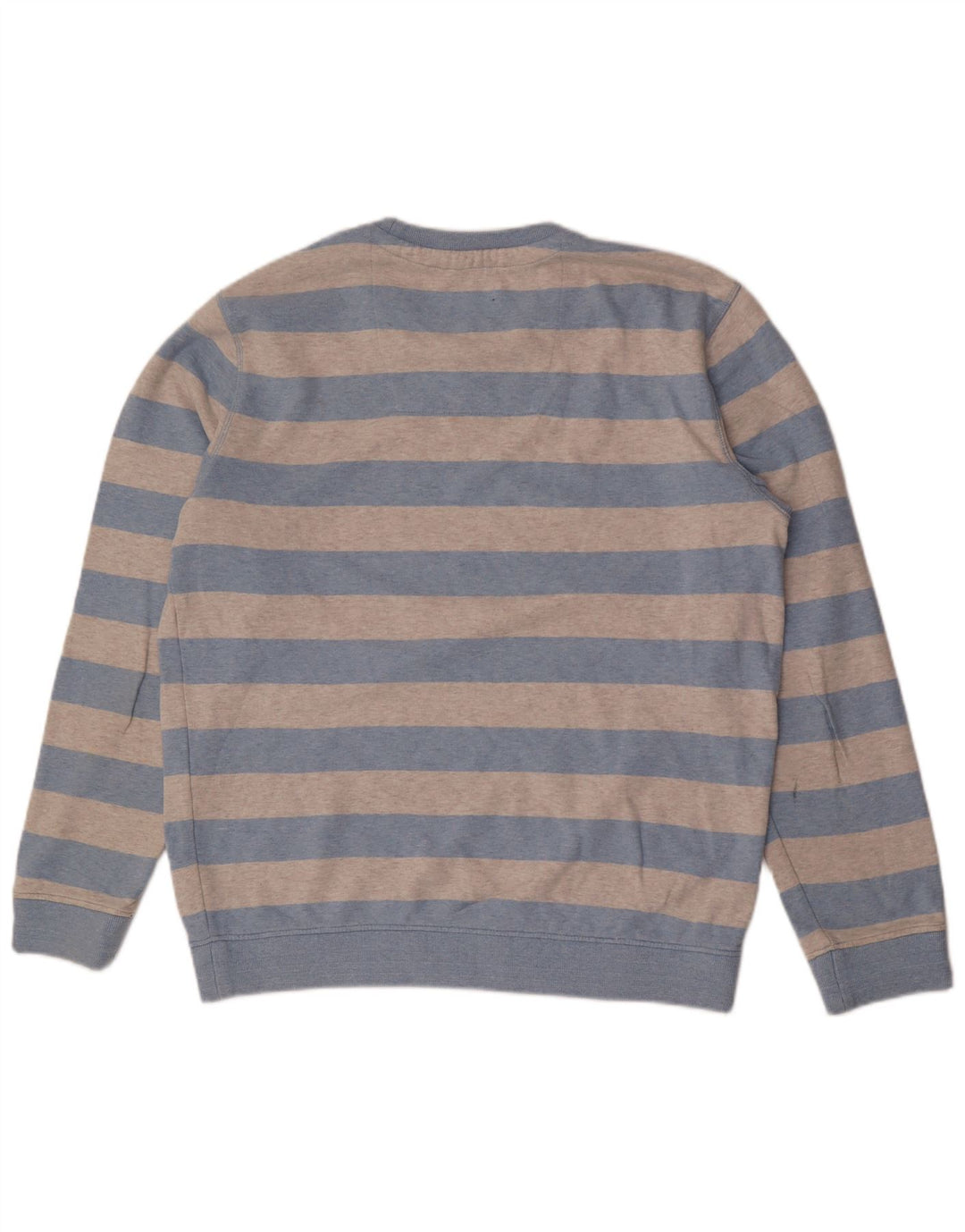 CREW CLOTHING Herren-Sweatshirt, Pullover, groß, grau gestreift, Baumwolle