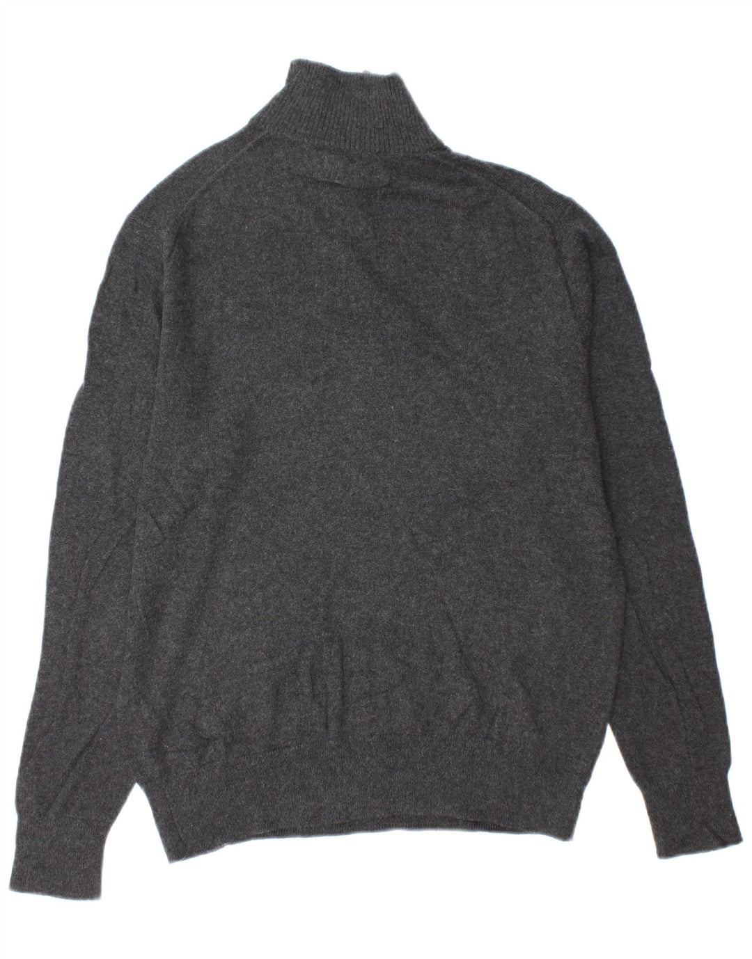 BONOBOS Herren-Pullover mit Reißverschluss am Hals, mittelgraue Baumwolle
