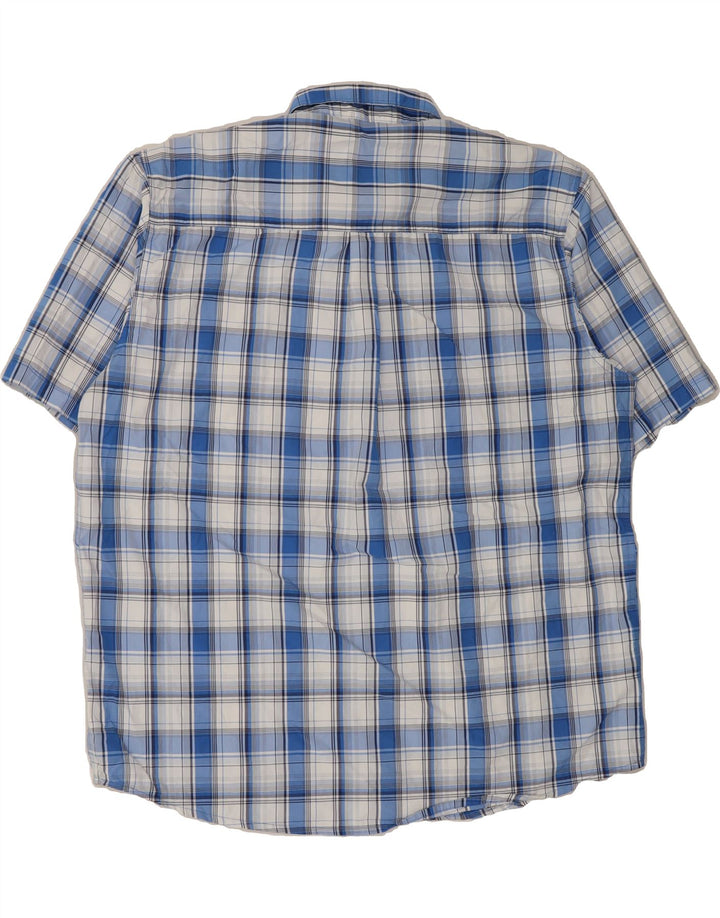 WRANGLER Mens Short Sleeve Shirt XL Blue Check Polyester Vintage Wrangler and Second-Hand Wrangler from Messina Hembry 