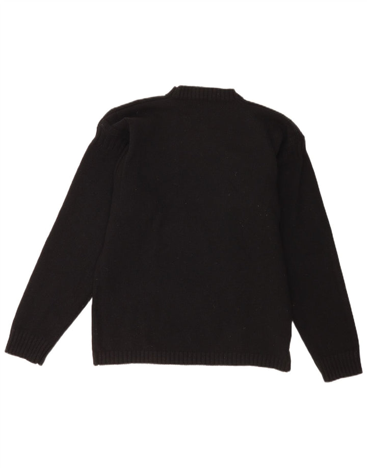 Levi's Herren-Pullover mit Rundhalsausschnitt, Größe L, schwarze Lammwolle
