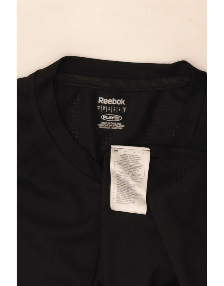Reebok Herren T-Shirt Top Small Schwarz Polyester