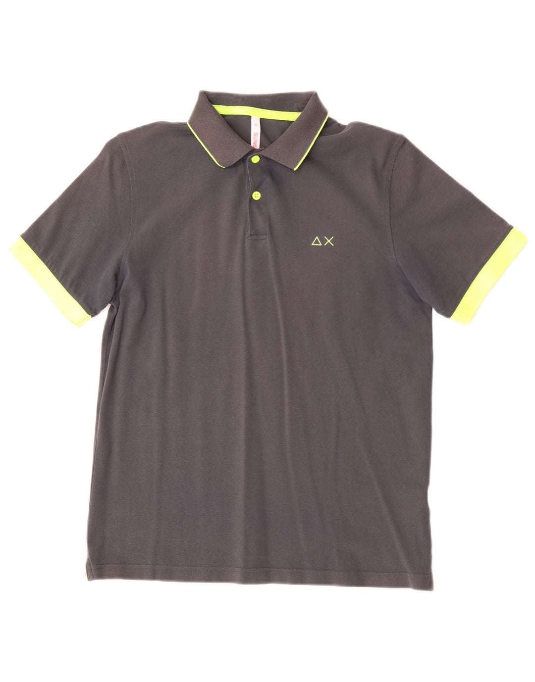Sun68 Herren-Poloshirt aus mittelgrauer Baumwolle
